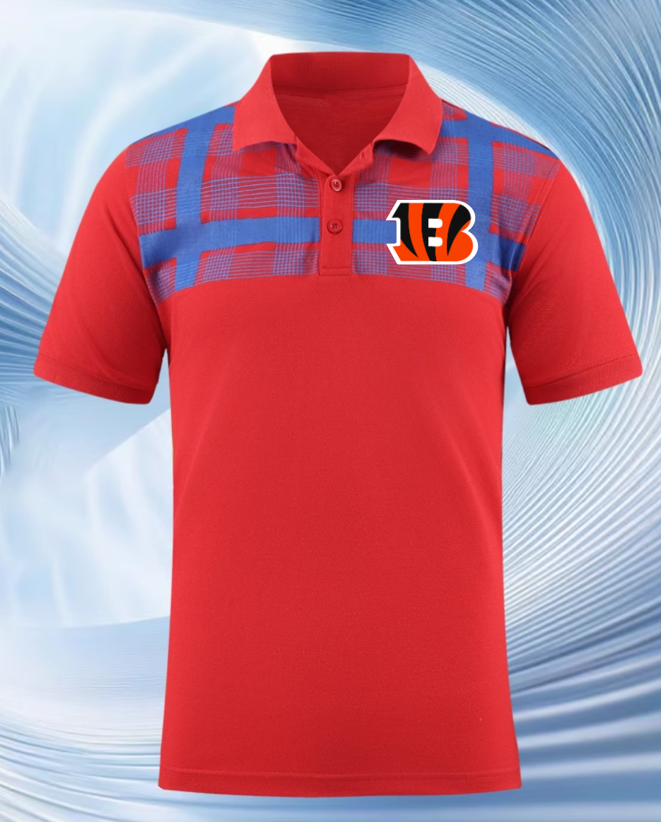 Cincinnati Bengals red Men 2025 NFL polo T shirt